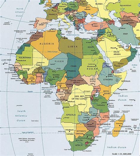 MAP Africa on a World Map